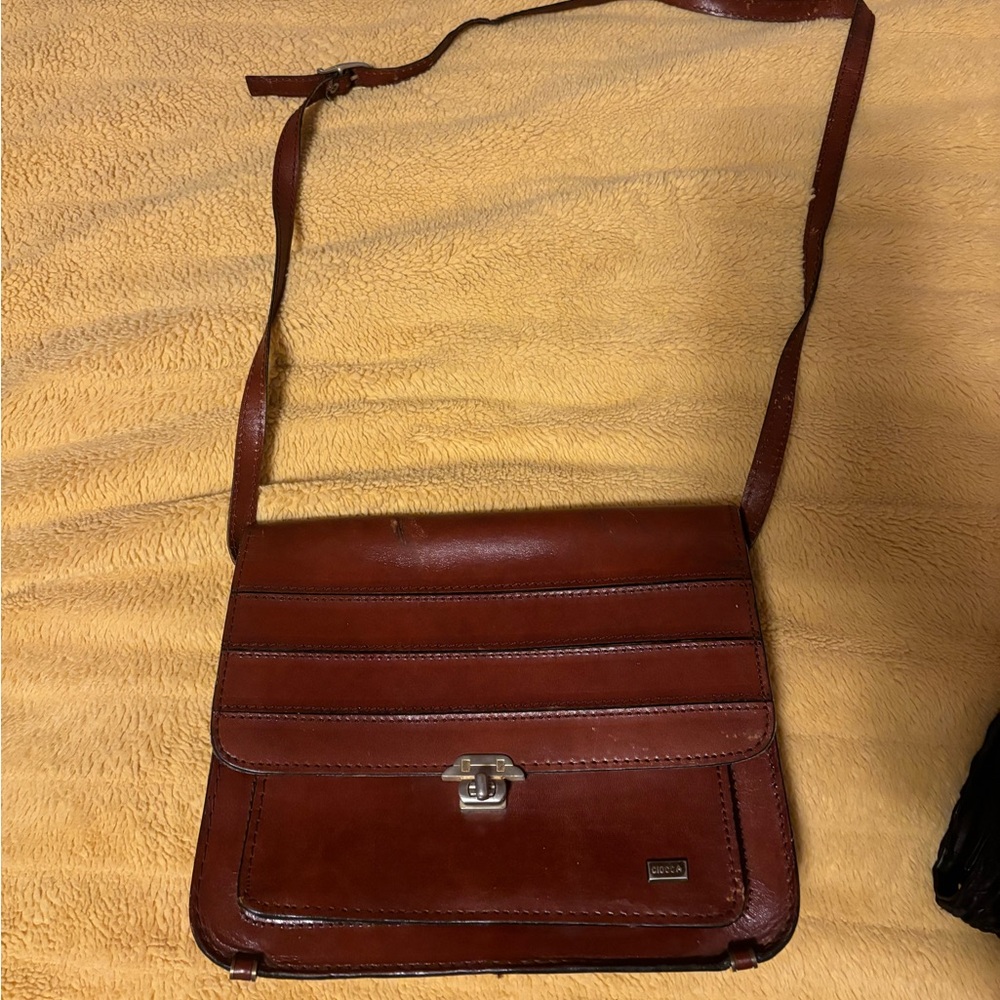 Ciocca Red Leather Crossbody Bag
